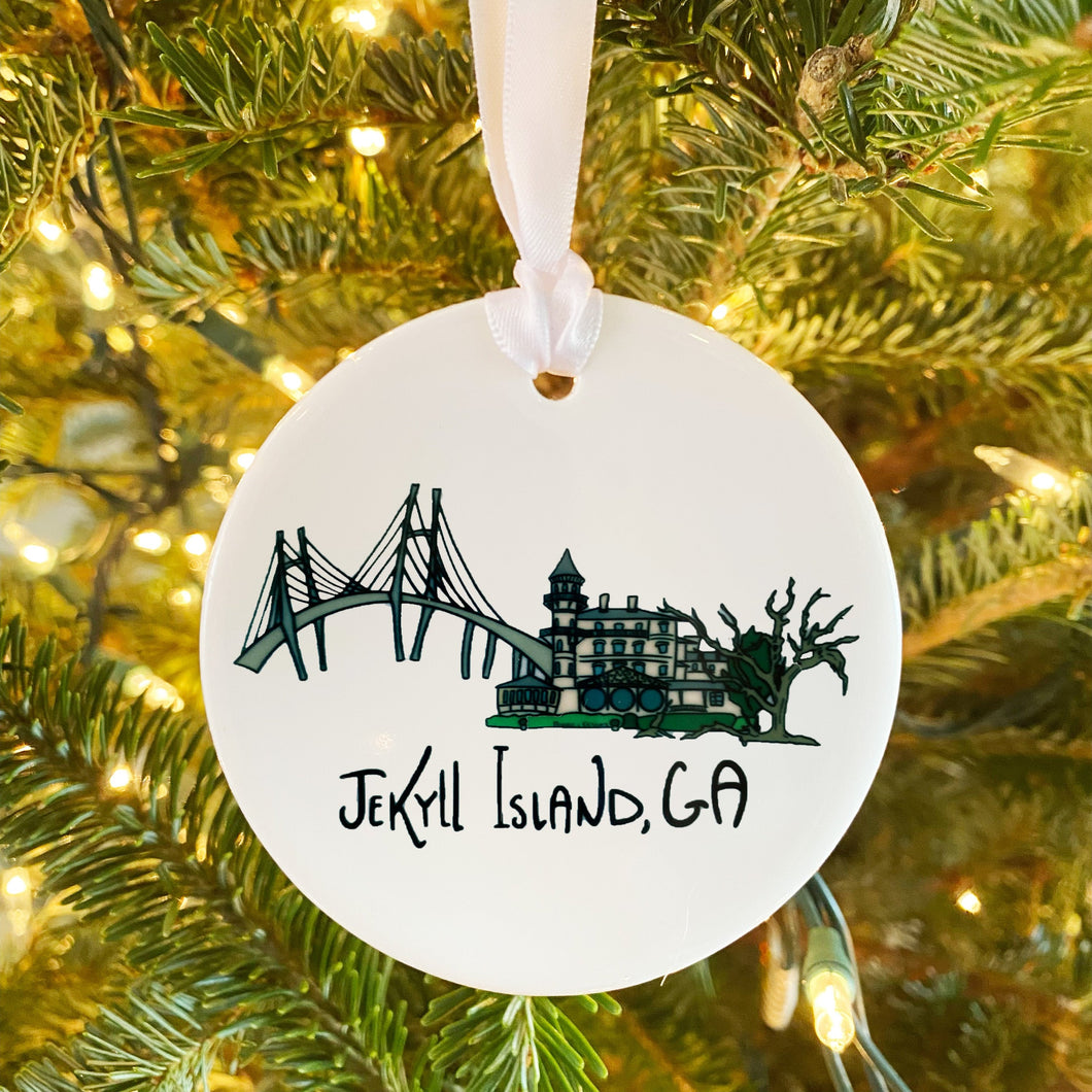 Jekyll Island, GA Ceramic Ornament