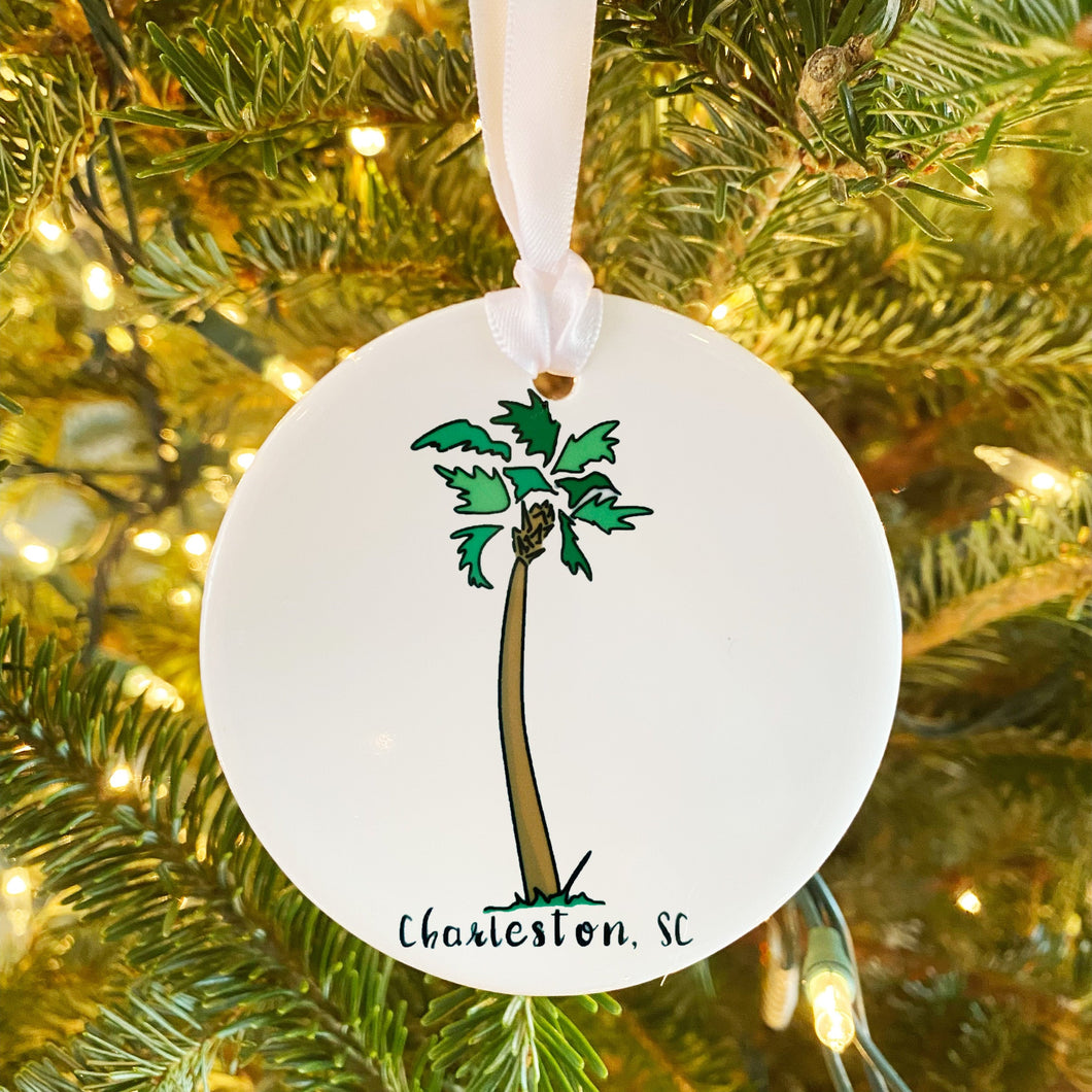 Palmetto Charleston, SC Ceramic Ornament