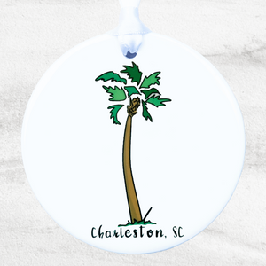 Palmetto Charleston, SC Ceramic Ornament