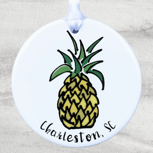 Pineapple Charleston, SC Ceramic Ornament