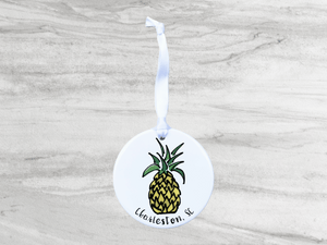 Pineapple Charleston, SC Ceramic Ornament