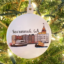 Load image into Gallery viewer, Savannah River Street, GA Button Ornament
