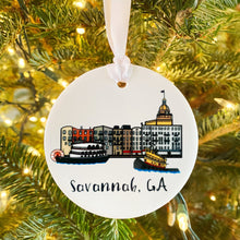 Load image into Gallery viewer, Savannah River Street, GA Ceramic Ornament
