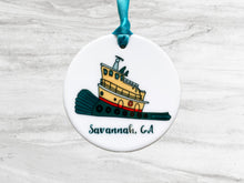 Load image into Gallery viewer, Tugboat Savannah Georgia Ceramic Ornament
