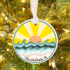 Sunrise Charleston, SC Ceramic Ornament