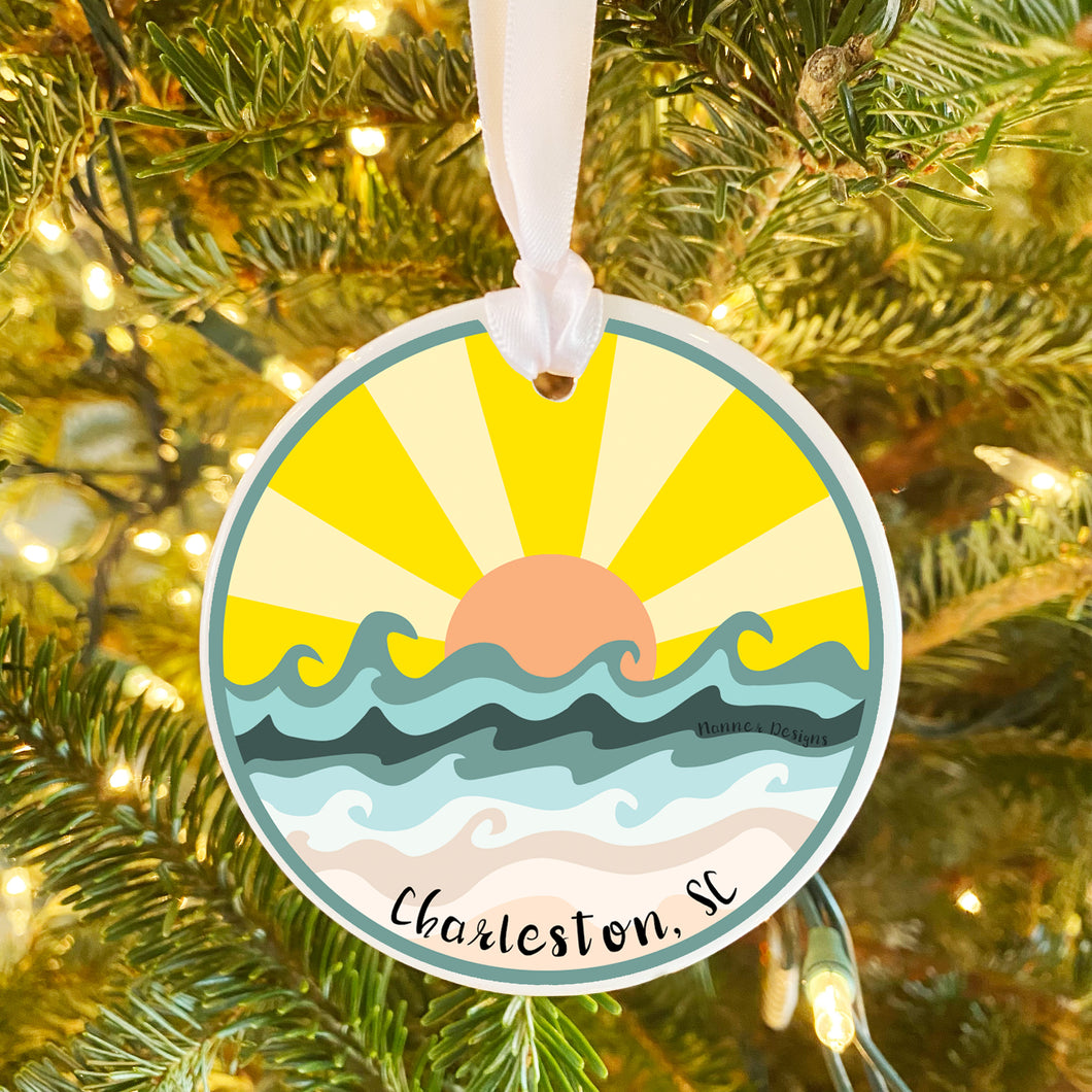 Sunrise Charleston, SC Ceramic Ornament