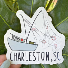 Load image into Gallery viewer, Shrimp Boat Charleston, SC Sticker
