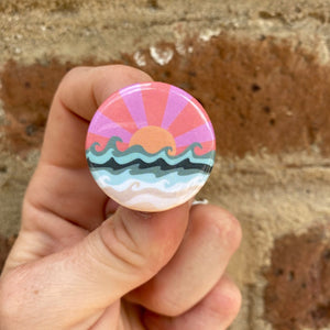 Pink Sunrise Button