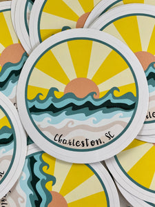 Yellow Sunrise Charleston, SC Sticker