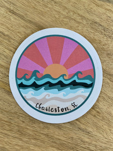 Pink Sunrise Charleston, SC Sticker