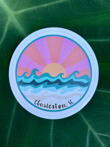 Pink Sunrise Charleston, SC Sticker