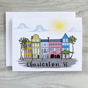 Charleston Rainbow Row Card