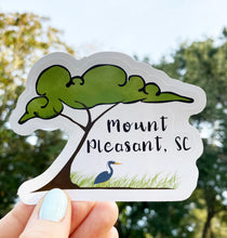 Load image into Gallery viewer, Tree &amp; Heron Mount Pleasant, SC Sticker
