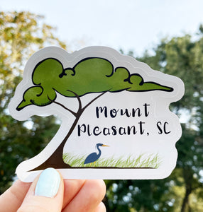 Tree & Heron Mount Pleasant, SC Sticker