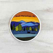 Load image into Gallery viewer, Black Mountain, NC Mountain Sunset with Black Bear Sticker
