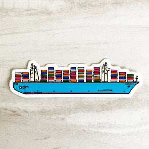 Container Ship Sticker