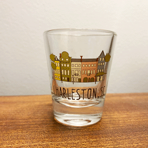 Rainbow Row Shot Glass