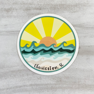 Yellow Sunrise Charleston, SC Sticker