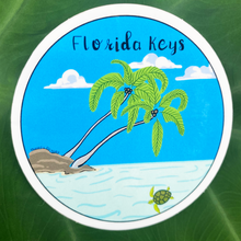 Load image into Gallery viewer, Florida Keys Palm Trees and Water Sticker
