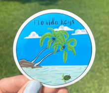 Load image into Gallery viewer, Florida Keys Palm Trees and Water Sticker
