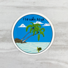 Load image into Gallery viewer, Florida Keys Palm Trees and Water Sticker
