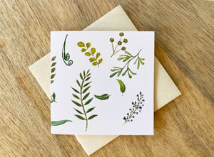 Fern Card on White