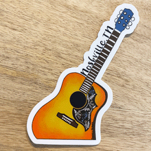 Load image into Gallery viewer, Nashville, TN Hummingbird Acoustic Guitar Sticker
