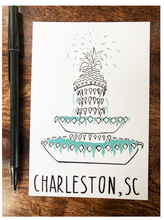 Load image into Gallery viewer, Pineapple Fountain Charleston, SC Postcard
