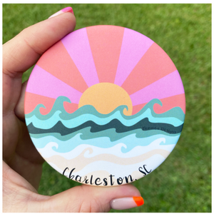 Pink Sunrise Charleston, SC Coaster