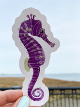 Load image into Gallery viewer, Purple Seahorse Sticker
