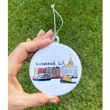 Load image into Gallery viewer, Savannah River Street, GA Button Ornament
