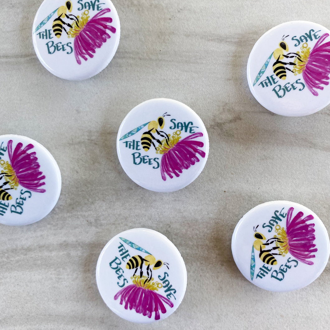 Save the Bees Button