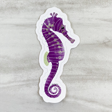 Load image into Gallery viewer, Purple Seahorse Sticker
