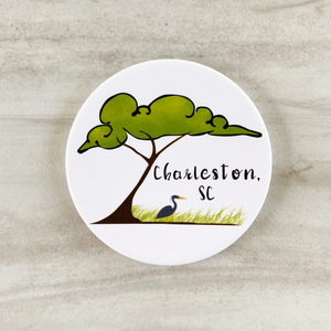 Charleston Oak Tree & Heron Coaster