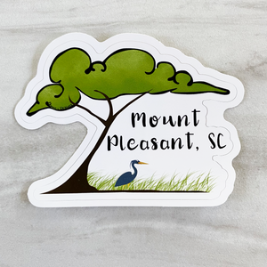 Tree & Heron Mount Pleasant, SC Sticker