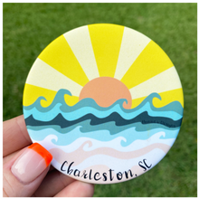 Load image into Gallery viewer, Yellow Sunrise Charleston, SC Coaster
