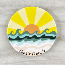 Load image into Gallery viewer, Yellow Sunrise Charleston, SC Coaster
